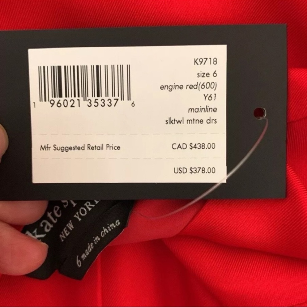 NWT Kate Spade Matinee Silk Blend Midi Dress. $378 - Picture 13 of 16